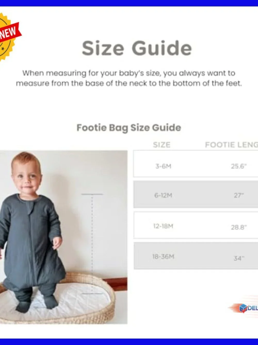 Infant Footie Sleep Bag Walkable Wearable Blanket 1.0 TOG 12-18 Months